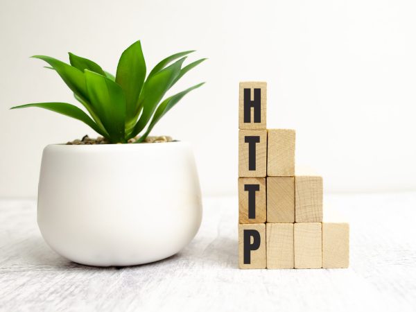 HTTP Written On Wooden Blocks On A Board, Insecure Internet Concept
